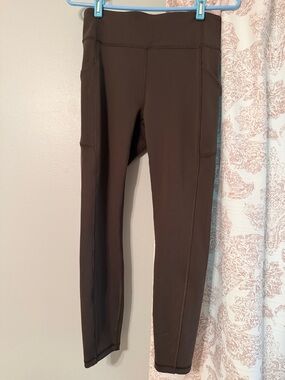 Lululemon Wunder Train Army Green High-Waist Active Leggings